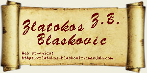 Zlatokos Blašković vizit kartica